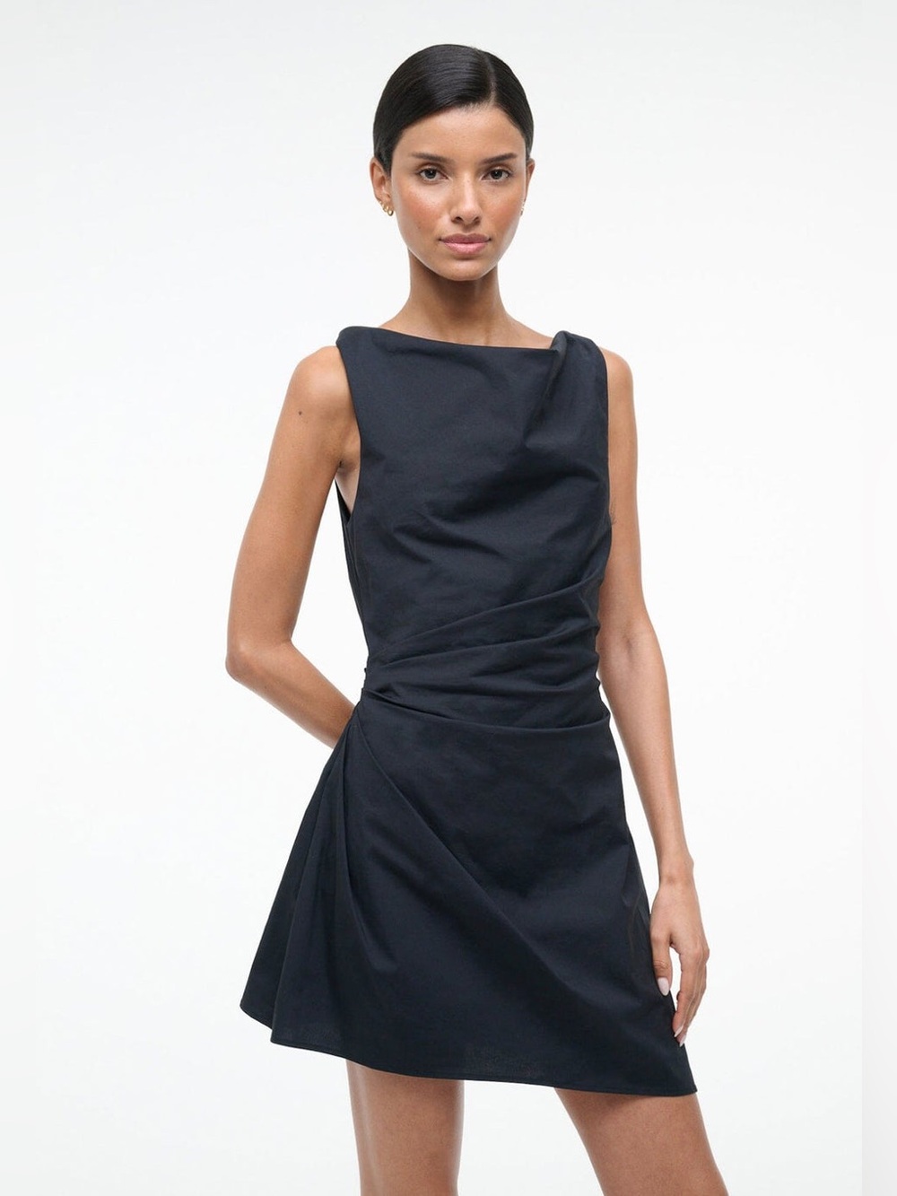 Staud Callie Mini Dress in Black 2